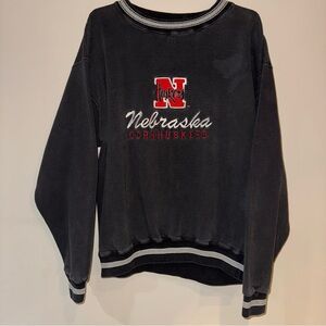 Nebraska Cornhuskers black vintage 90s crewneck sweatshirt